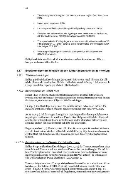 Preliminär faktasammanställning - Statens Haverikommission