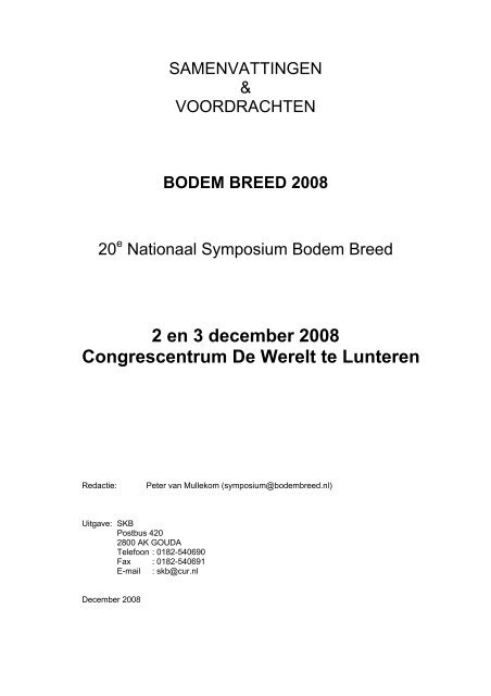 Symposiumgids 2008 - Bodembreed