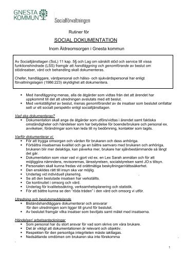Bilaga 2 Social dokumentation - Gnesta kommun