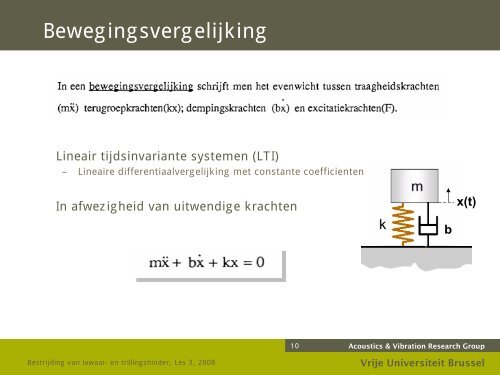 Bestrijding van lawaai- en trillingshinder - the Dept. of Mechanical ...