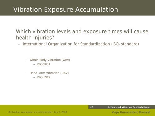 Bestrijding van lawaai- en trillingshinder - the Dept. of Mechanical ...