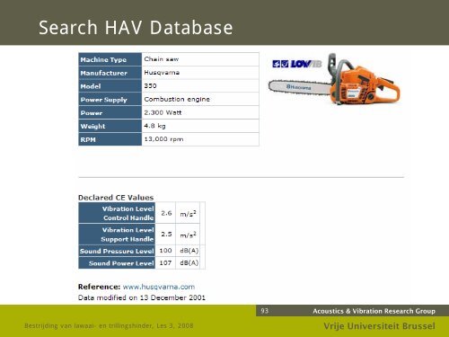 Bestrijding van lawaai- en trillingshinder - the Dept. of Mechanical ...