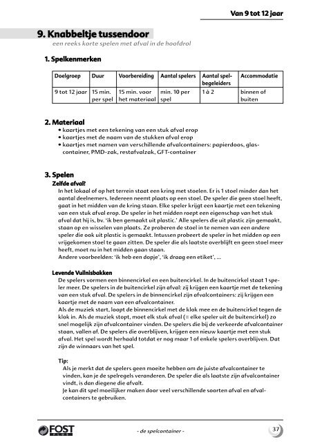 De 'spelcontainer' downloaden - FOST Plus