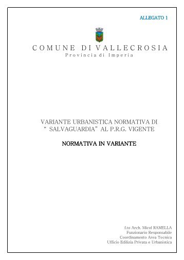 variante p.r.g. salvaguardia - Comune di Vallecrosia