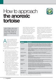 the anorexic tortoise - BSAVA