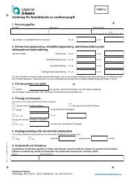 Underlag för fastställande av medlemsavgift - Lärarnas A-kassa