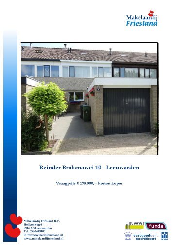 Reinder Brolsmawei 10 - Leeuwarden - Makelaardij Friesland