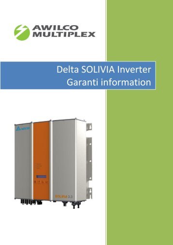Delta SOLIVIA Inverter Garanti Information - mobil-energi.dk
