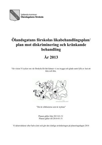 Likabehandlingsplan 2013.pdf - Barnomsorg och skola - Vetlanda ...