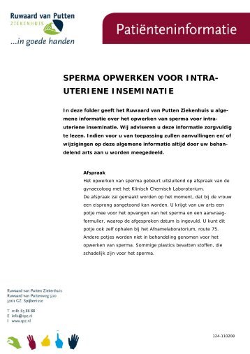 sperma opwerken voor intra- uteriene inseminatie - Ruwaard van ...