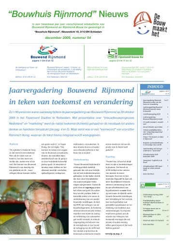 “Bouwhuis Rijnmond” Nieuws - bouwend rijnmond