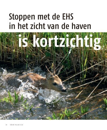 Stoppen met de EHS in het zicht van de haven is ... - Michiel Hegener