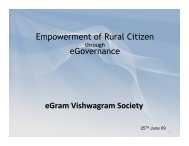 eGram Vishwagram Society Empowerment of Rural Citizen ... - NISG