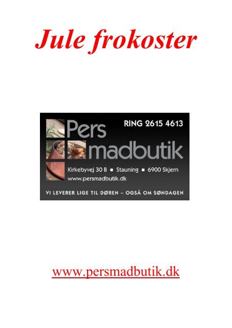 Jule Brochure - PERs Madbutik