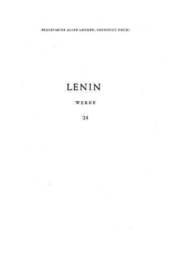 Lenin Werke Band 24 - Red Channel