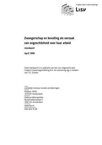 Zwangerschap en bevalling als oorzaak van ongeschiktheid ... - Uwv