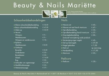 Beauty & Nails Mariëtte - Beauty & Nails Mariette