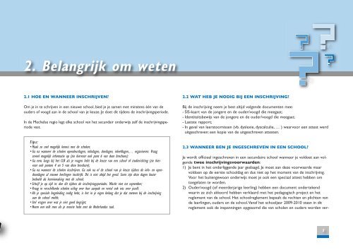 Informatiebrochure secundair onderwijs regio Mechelen - LOP's