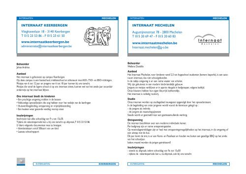 Informatiebrochure secundair onderwijs regio Mechelen - LOP's