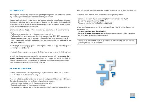 Informatiebrochure secundair onderwijs regio Mechelen - LOP's