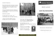 Folder blijf actief 2012 - Alzheimer Nederland