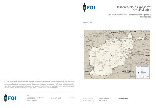 Talibanrörelsens uppkomst och drivkrafter - Svenska ...