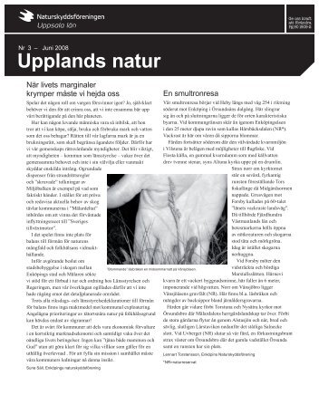 Upplands Natur - nummer 3 - 2008 - Naturskyddsföreningen