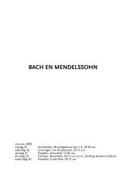 BACH EN MENDELSSOHN - Nederlandse Bachvereniging