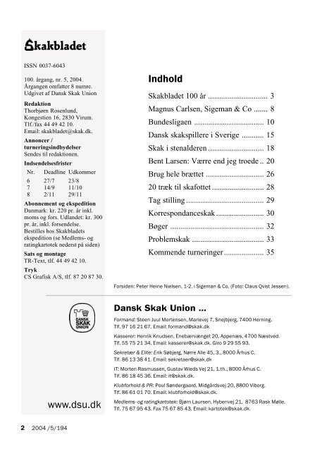 Skakbladet nr. 5, 2004 - DSU - Dansk Skak Union