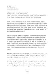 Läs hela Rolf Nordemars text här - Sigtunastiftelsen