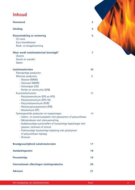 Brandgedrag van isolatiematerialen - Top Team