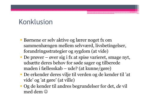 Børn og unge sundhedspædagogik - Nordjysk Sundhed