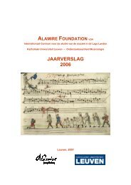 AF Jaarverslag Alamire Foundation 2006