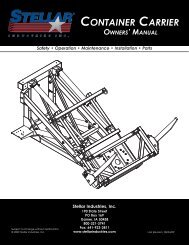 SI Series Container Carrier Manual - Stellar Industries, Inc.