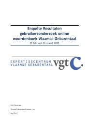 Gebruikersonderzoek online digitaal woordenboek VGT - Vlaams ...