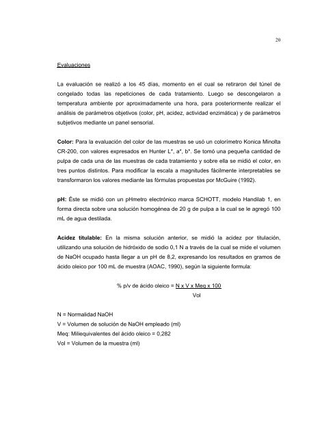 EFECTO DEL ESCALDADO SOBRE LA CALIDAD DEL ... - Altavoz