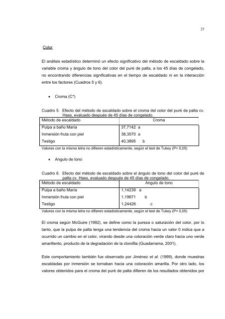 EFECTO DEL ESCALDADO SOBRE LA CALIDAD DEL ... - Altavoz