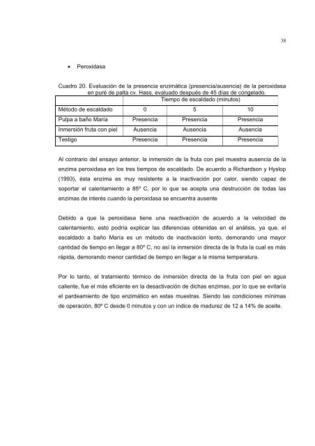 EFECTO DEL ESCALDADO SOBRE LA CALIDAD DEL ... - Altavoz