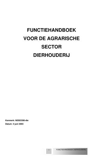 Functiehandboek CAO dierhouderij - Salaris-informatie.nl