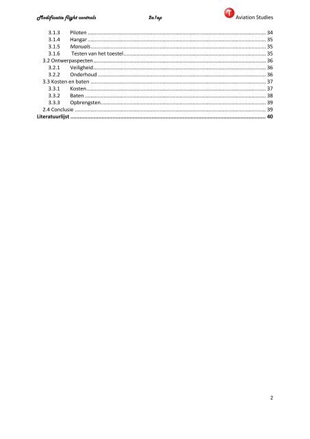 Modificatie Flight Controls - Portfolio Matthijs van Essen