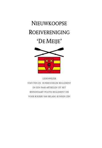 Ledenwijzer - Nieuwkoopse Roeivereniging De Meije