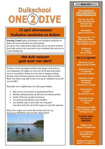 14 april afzwemmen Scubadoe snorkelen en duiken - One2Dive