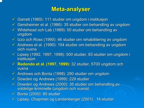 Presentation: Vad krävs för effektiv institutionsbehandling?