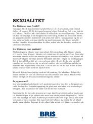 Ladda ner Faktablad om sexualitet som pdf - Bris