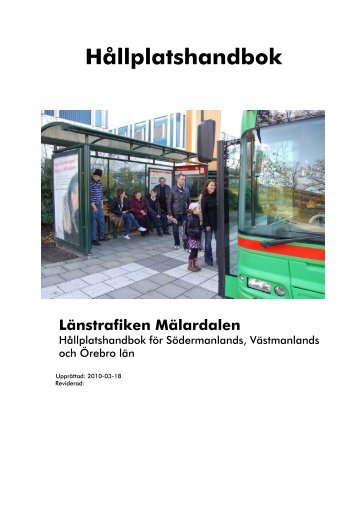 Hållplatshandbok - Västmanlands Lokaltrafik