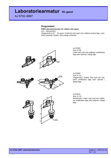 Laboratoriearmatur för gasol