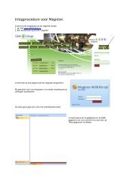 Inlogprocedure voor Magister. - OSG Hengelo