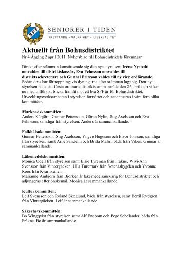 Aktuellt från Bohusdistriktet