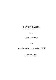 Inventaris van het oud-archief van de Zijpe en ... - Zijper Museum