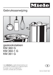 Gebruiksaanwijzing gaskookvlakken KM 360 G KM ... - miele Miele